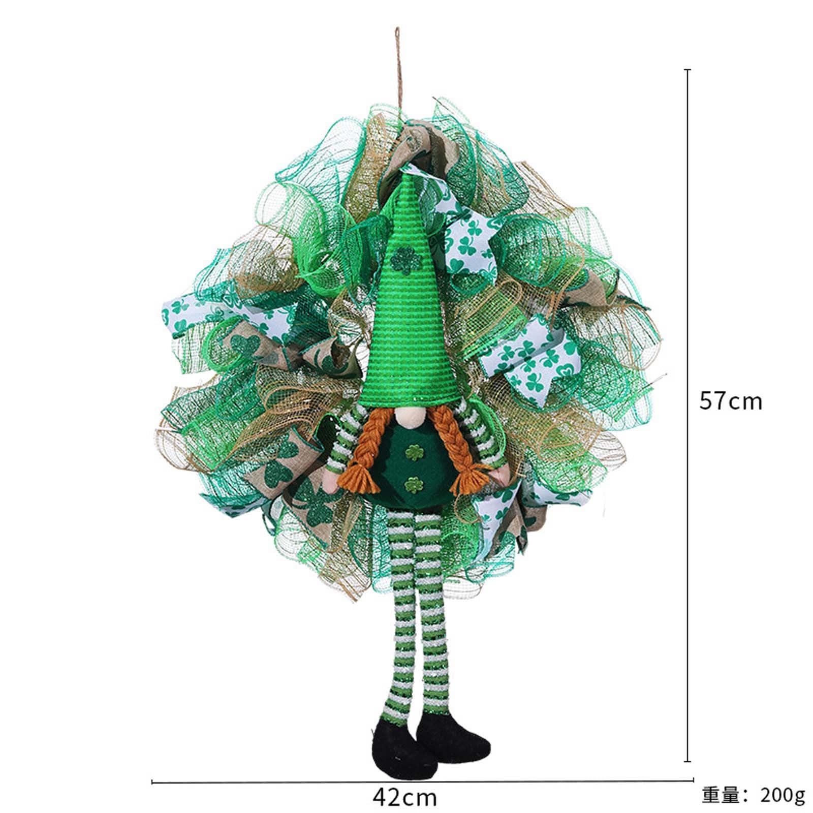 Amazon.com: St Patrick's Day Shamrock Wreath for Front Door 22